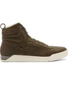 Diesel Olive Leather Onice High_top Sneakers - Lyst
