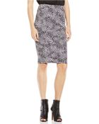 Vince Camuto Animal Print Pencil Skirt - Lyst