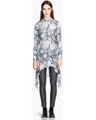 H&M Long Chiffon Blouse - Lyst