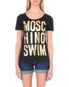 Moschino Logo-print Cotton-jersey T-shirt - Lyst
