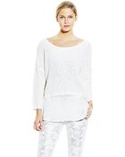 Vince Camuto Drop Shoulder Shirttail Top - Lyst