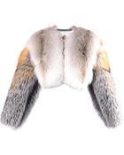Givenchy Cropped Fur Jacket - Lyst