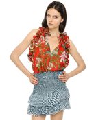 Etoile Isabel Marant Floral Printed Cotton Voile Top - Lyst