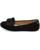 Ugg Alloway Stud-Bow Suede Flat - Lyst