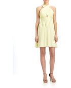 Alice + Olivia Martine Wrapped-Front Silk Dress - Lyst
