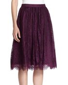 Alice + Olivia Perkins Lace Pouf Skirt - Lyst