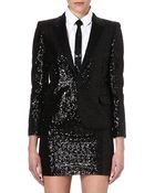 Saint Laurent Sequin Blazer - Lyst