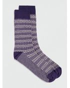 Topman Purple Diamond Pattern Socks - Lyst