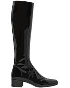 Saint Laurent 40Mm Babies Patent Leather Boots - Lyst