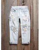 Free People Vintage Destroyed Levis Jeans - Lyst