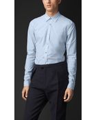 Burberry Skinny Fit Cotton Shirt - Lyst