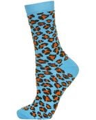 Topshop Leopard Print Ankle Socks - Lyst