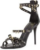 Giuseppe Zanotti Strappy Anklestrap Grommet Sandal - Lyst