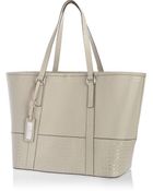 River Island Grey Leather Studded Panel Tote Bag - Lyst