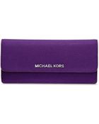 Michael Kors Jet Set Travel Saffiano Leather Wallet - Lyst