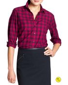 Banana Republic Factory Check Flannel Shirt - Lyst