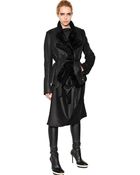 Ann Demeulemeester Nappa Leather Jacket With Faux Astrakhan - Lyst