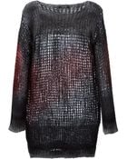 Avant Toi Fishnet Knit Sweater - Lyst