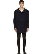A.P.C. Navy Wool Kubrick Parka - Lyst