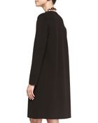 Eileen Fisher Washable Wool Long Snap Jacket - Lyst