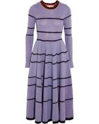 Roksanda Ilincic Teasdale Striped Knitted Midi Dress - Lyst