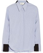 3.1 Phillip Lim Pinstriped Stretch Cottonblend Shirt - Lyst