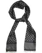 Dolce & Gabbana Polka-Dot Print Silk Scarf - Lyst