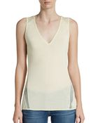 French Connection Meshinsert Tank - Lyst