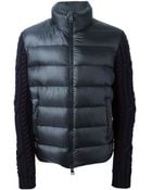 Herno Cable Knit Sleeves Padded Jacket - Lyst