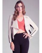 Bebe Faux Fur Contrast Vest - Lyst