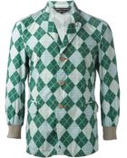 Comme Des Garçons Argyle Print Blazer - Lyst