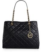 MICHAEL Michael Kors Susannah Large Quilted Tote - Lyst