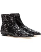 Dolce & Gabbana Sequined Ankle Boots - Lyst