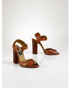 Polo Ralph Lauren Calfskin Norene Sandal - Lyst