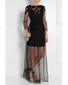 Alice By Temperley Angelina Crepe-Paneled Tulle Maxi Dress - Lyst