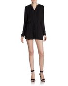 Greylin Alexia Pintuckpleat Short Jumpsuit - Lyst