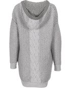 Stefanel Woollen Overcoat With Hood - Lyst