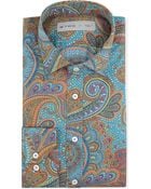 Etro Paisley-print Regular-fit Single-cuff Shirt - Lyst