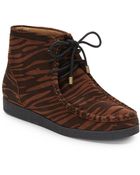 Isaac Mizrahi Tiger Print Leather Chukka Boots - Lyst