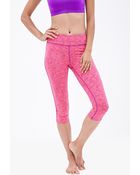 Forever 21 Space Dye Workout Capri Leggings - Lyst