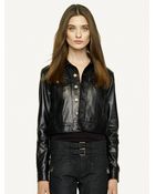Ralph Lauren Black Label Leather Mason Trucker Jacket - Lyst