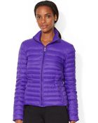 Lauren by Ralph Lauren Quilted Mockneck Jacket - Lyst