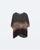 Zara Mixed Horizontal T-Shirt - Lyst