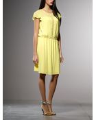 Patrizia Pepe Mix Fabric Dress With Silk Inserts - Lyst