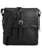 Cole Haan Pebbled Leather North South Messenger Bag - Lyst