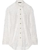 Balmain Cotton-Blend Lace Shirt - Lyst