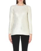 Maje Metallic Wool Blend Jumper - Lyst