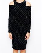 Forever Unique Glitter Diamond Body-Conscious Dress - Lyst