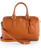 Tory Burch Robinson Middy Satchel - Lyst