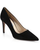 Prada Suede Point Toe Pumps - Lyst